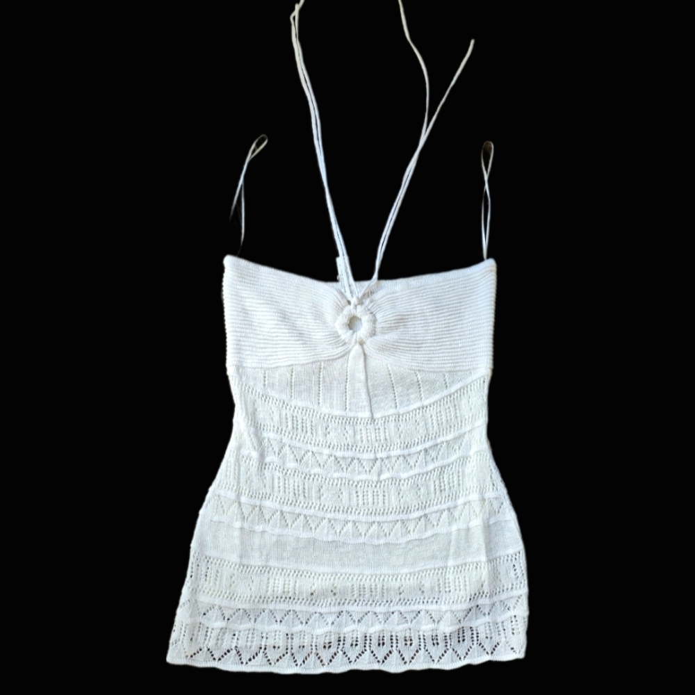 NWT WHBM lined crochet top